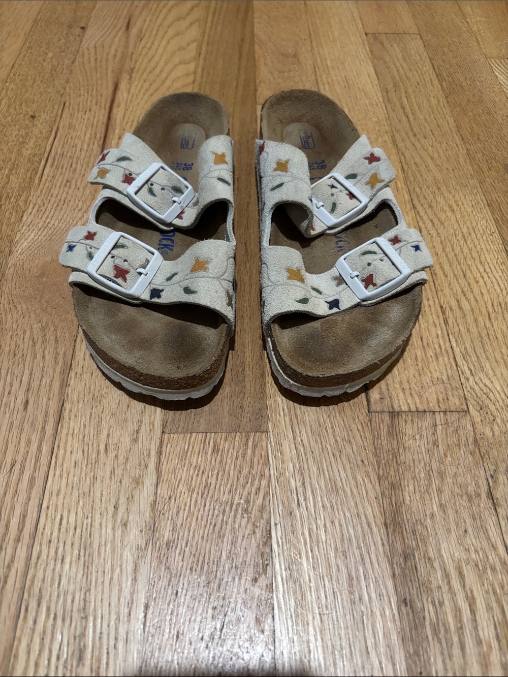 BIRKENSTOCK x THE GREAT suede floral stamped sandals limited edition